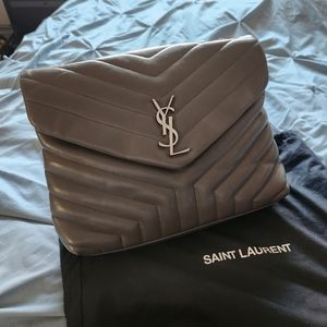 AUTHENTIC YSL LARGE GREY LOU with verificatiob